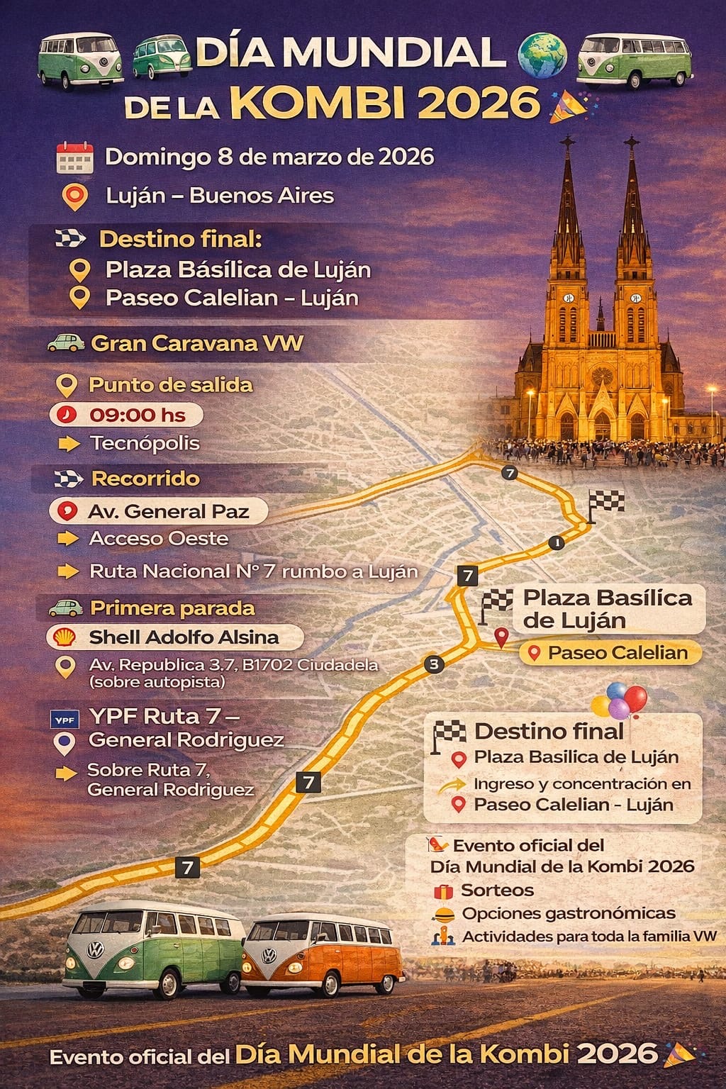 Flyer del próximo encuentro de Kombis