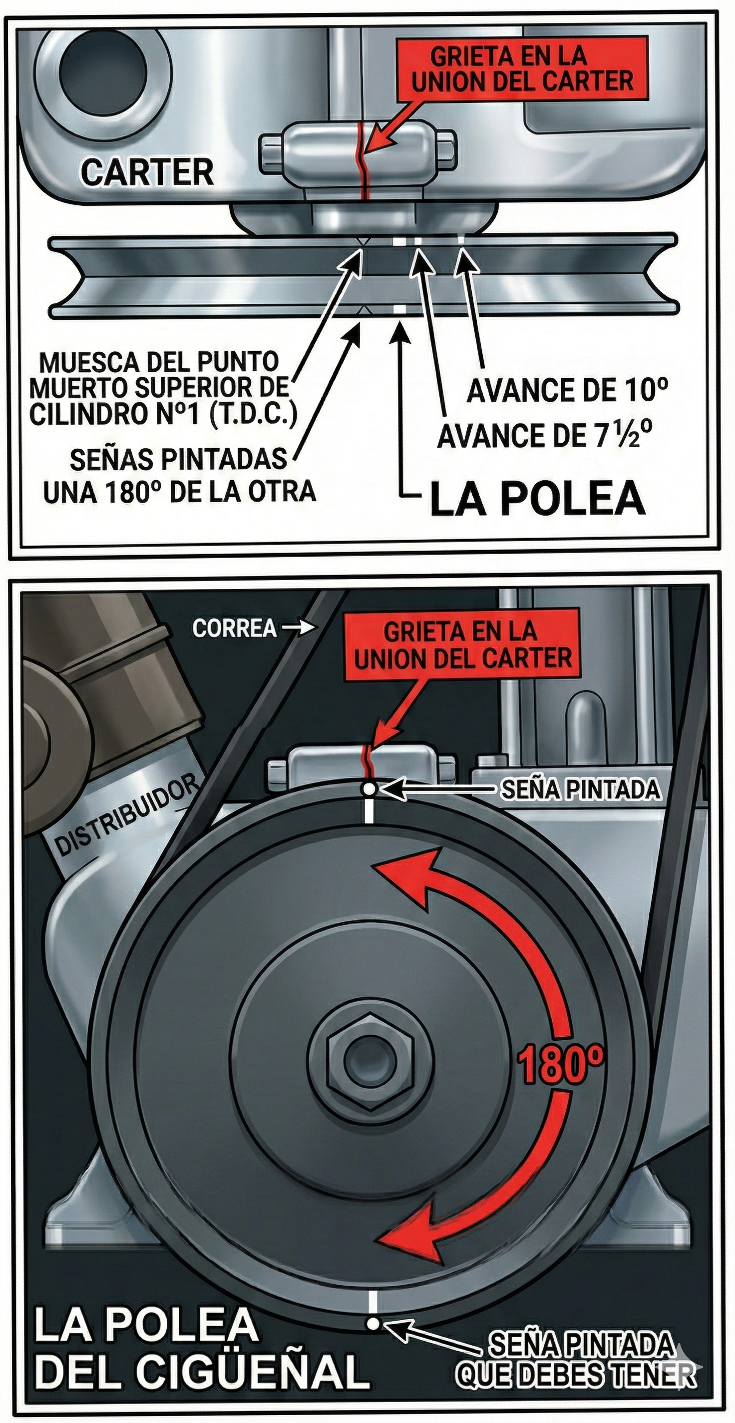 Diagrama posición polea para ajuste